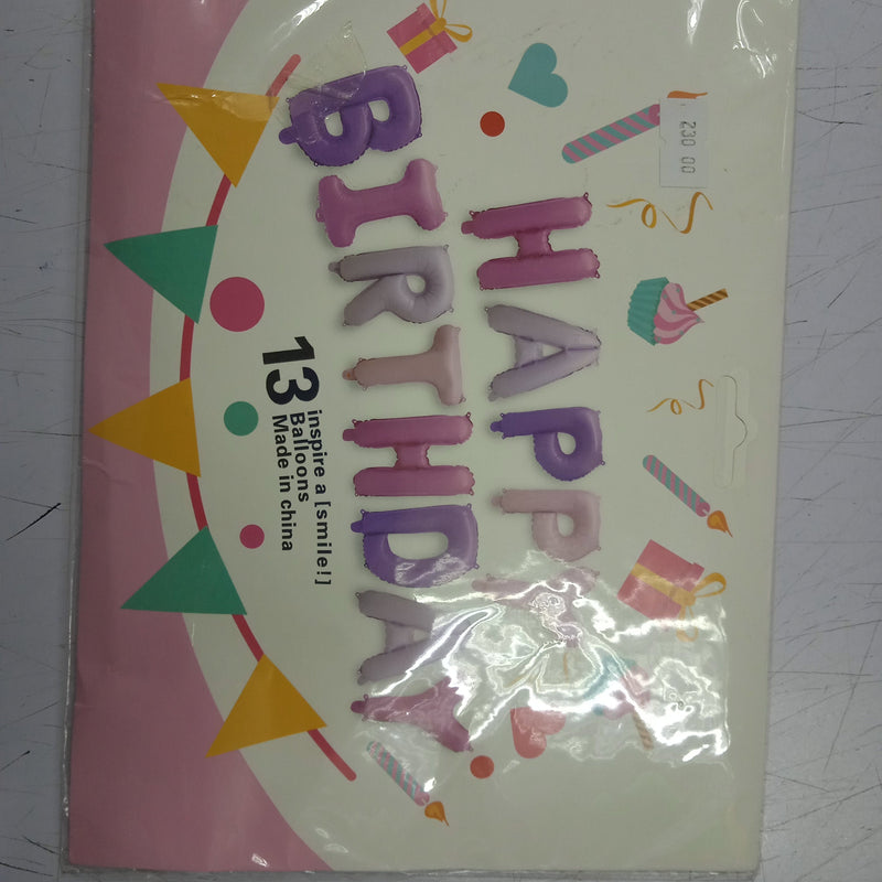 Foil Balloons Happy Birthday Letter Set