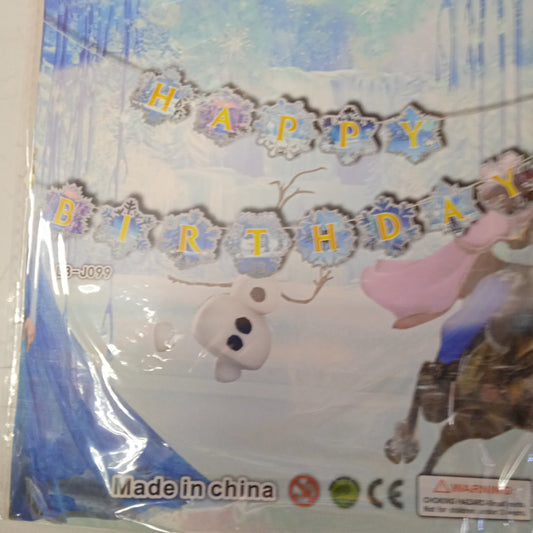 Banner Frozen Happy Birthday