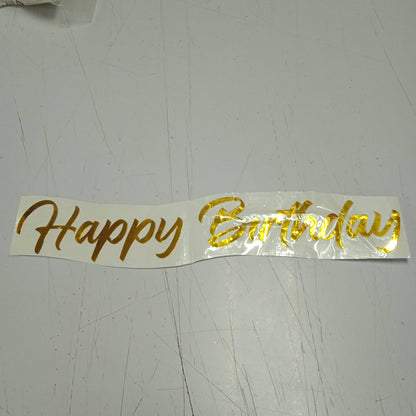 Sticker Happy Birthday Cursive