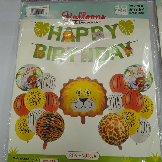 Foil Balloons with Banner Set (18in1)