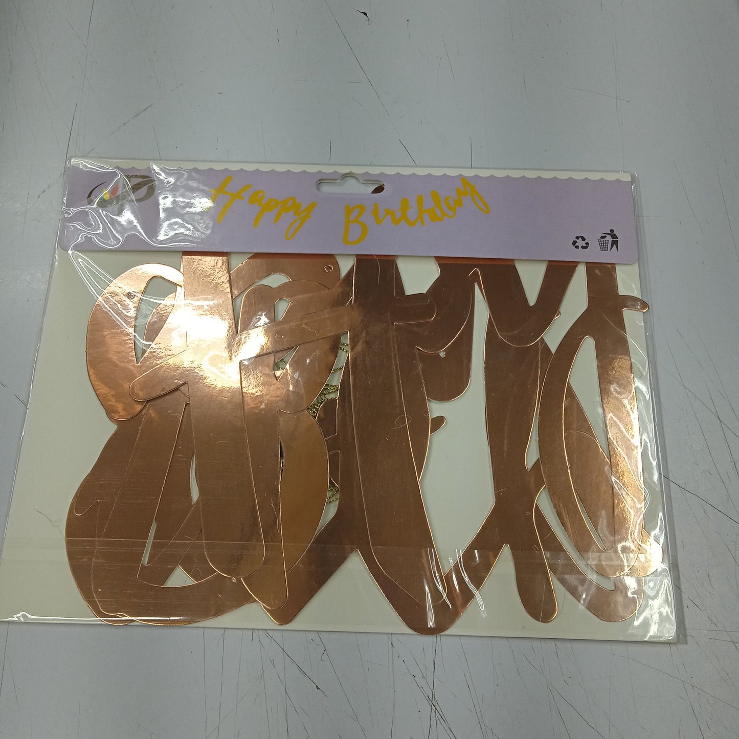 Bunting Cutout Happy Birthday Cursive