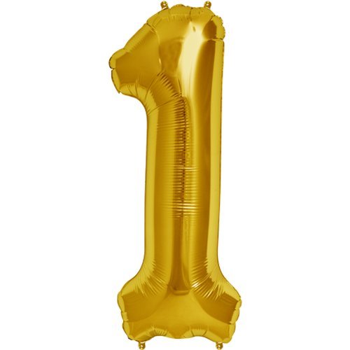 Foil Number Balloon Gold