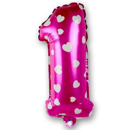 Foil Number Balloon (2FT) Pink Heart