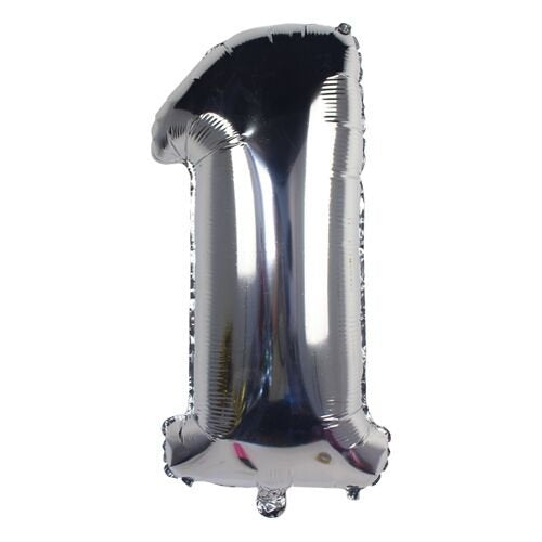 Foil Number Balloon Silver