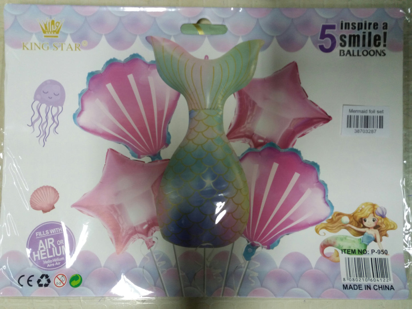 Foil Balloon Set (5in1) Mermaid