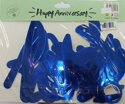 Banner Cutout Happy Anniversary Cursive