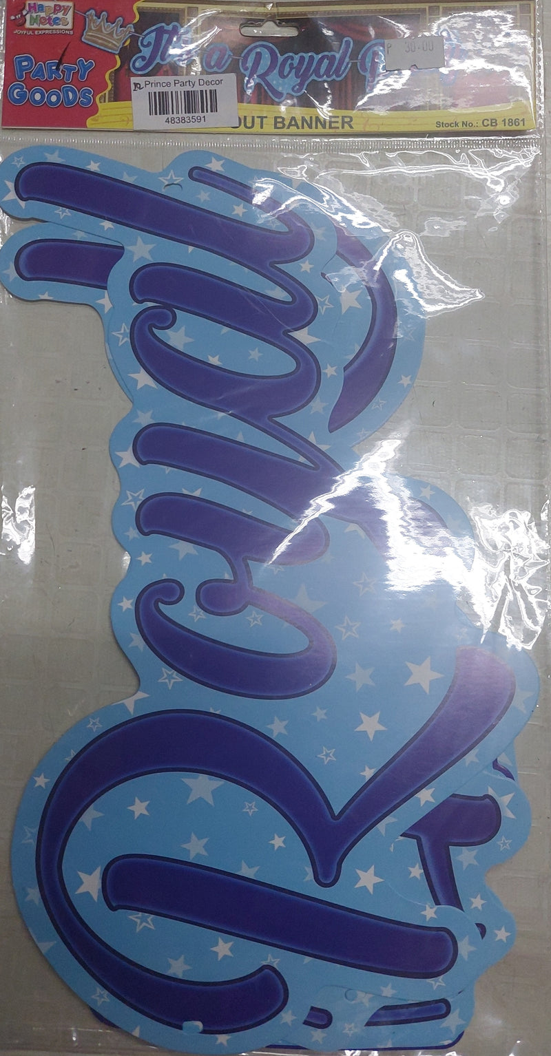 Banner Cutout Royal Party Décor