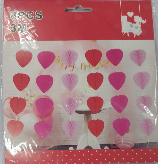 Décor Heart Honeycomb 8pcs