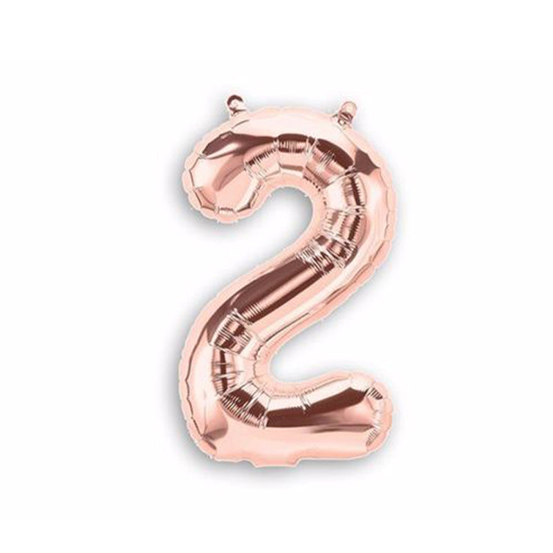 Foil Number Balloon (2FT) Rose Gold