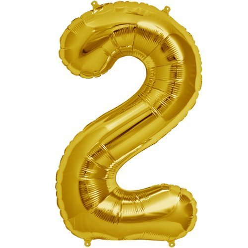 Foil Number Balloon Gold