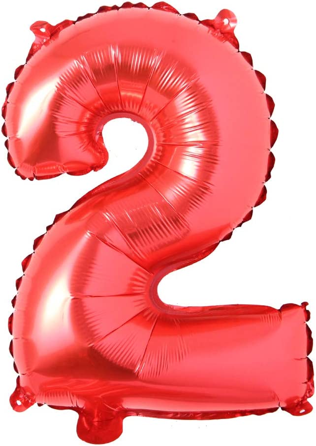 Foil Number Balloon (1FT) Red