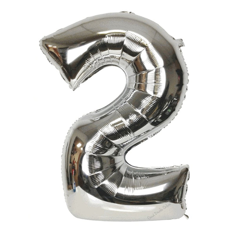 Foil Number Balloon Silver