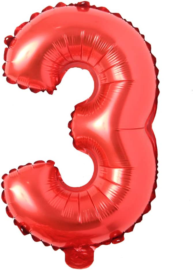 Foil Number Balloon (1FT) Red