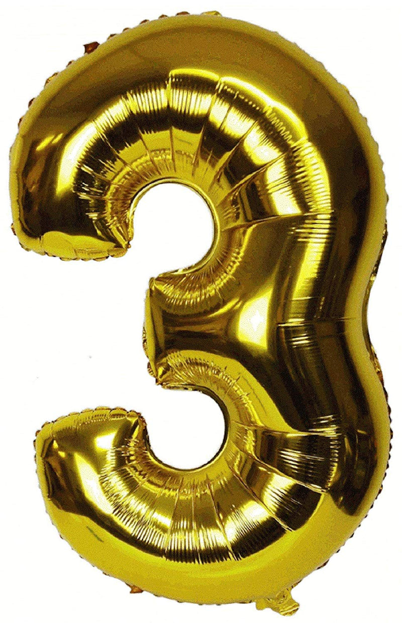 Foil Number Balloon Gold