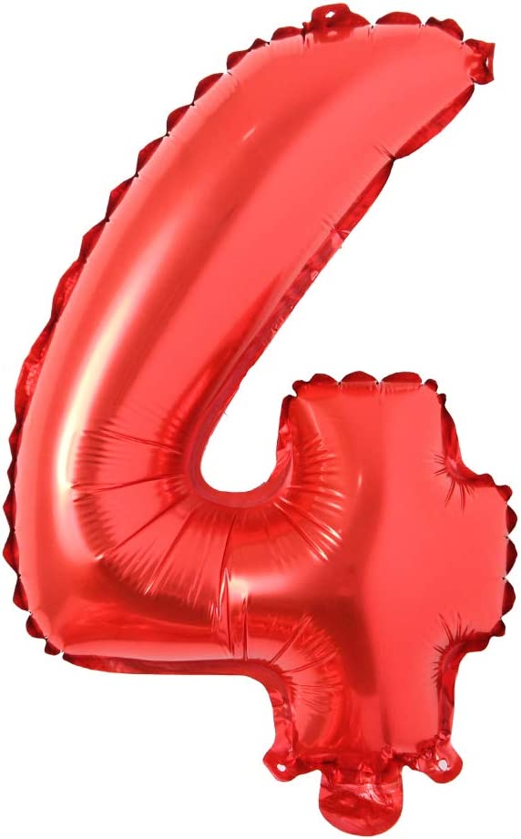 Foil Number Balloon (1FT) Red