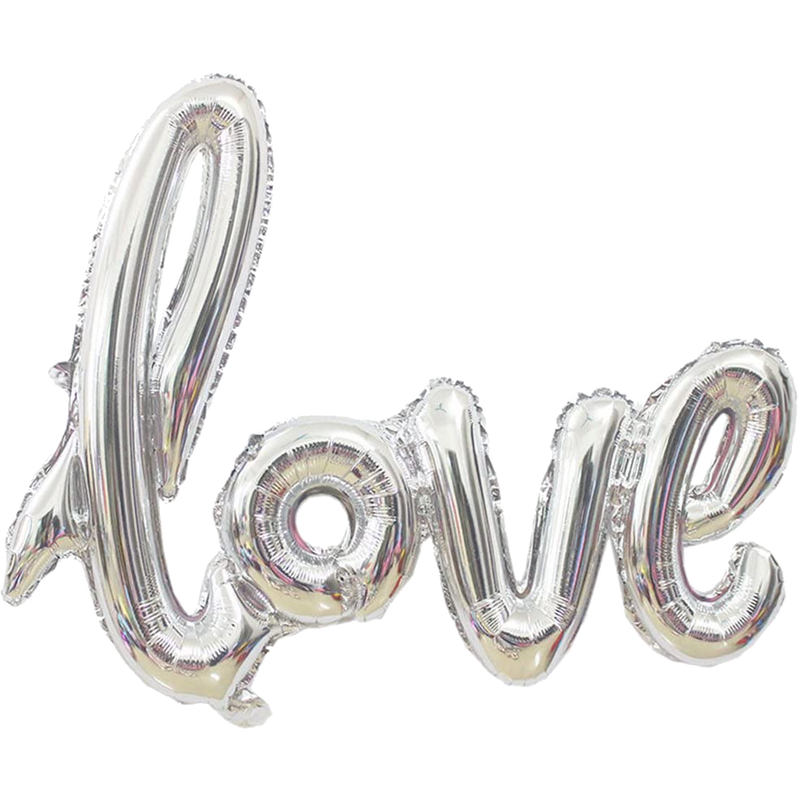 Foil Balloons Love Cursive