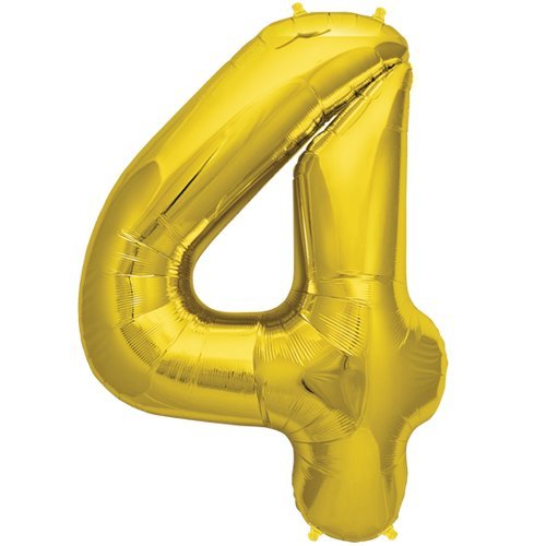 Foil Number Balloon Gold