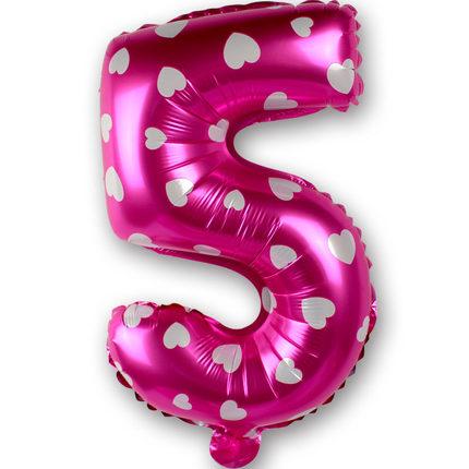 Foil Number Balloon (2FT) Pink Heart