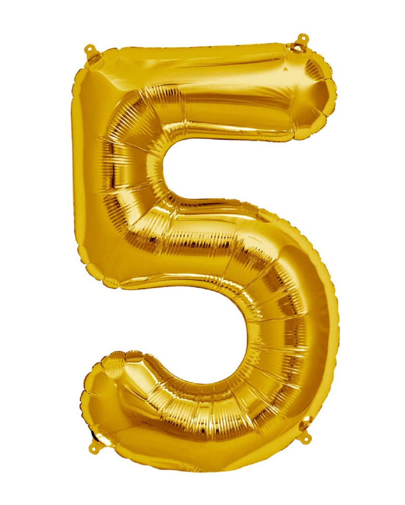 Foil Number Balloon Gold