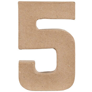 Paper Mache Craft 8'' (Number)