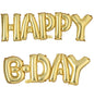 Foil Balloons Happy Birthday Block Phrase Letter Set