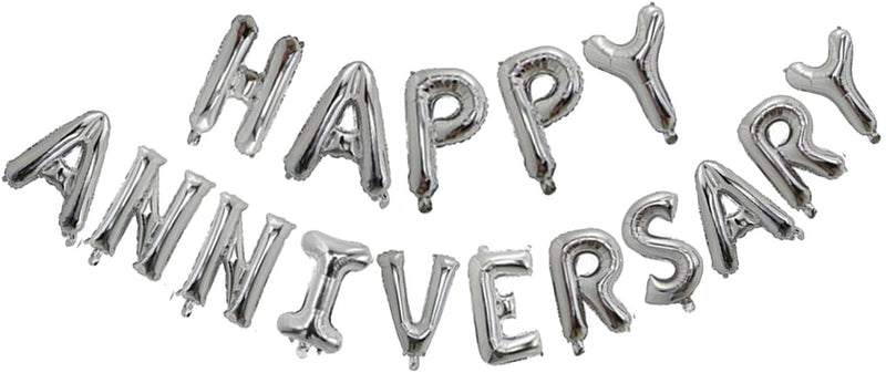 Foil Letter Balloons Happy Anniversary Set