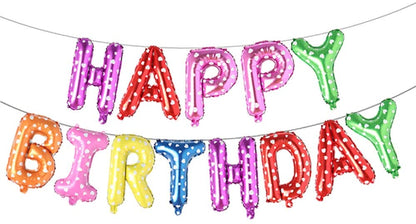 Foil Balloons Happy Birthday Letter Set