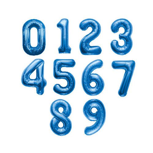 Foil Number Balloon (2FT) Blue