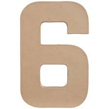 Paper Mache Craft 8'' (Number)