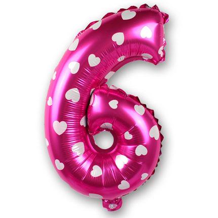 Foil Number Balloon (2FT) Pink Heart