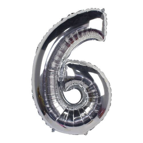 Foil Number Balloon Silver