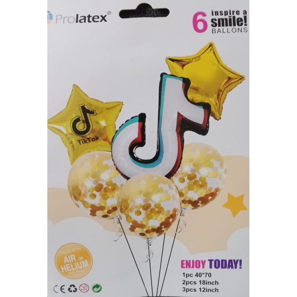 Foil Balloons Set Birthday (6in1) TikTok