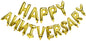 Foil Letter Balloons Happy Anniversary Set