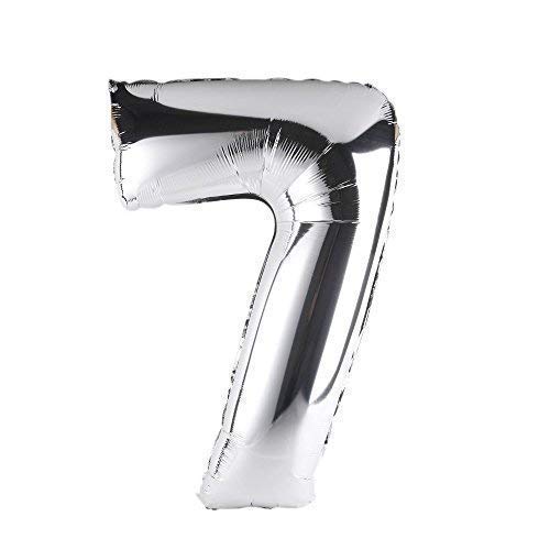 Foil Number Balloon Silver