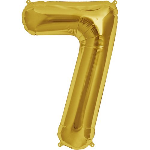 Foil Number Balloon Gold