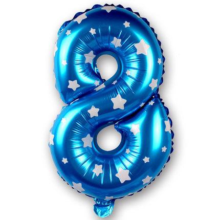 Foil Number Balloon (2FT) Blue Star