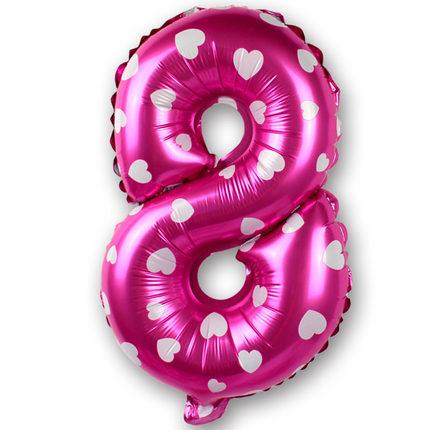 Foil Number Balloon (2FT) Pink Heart