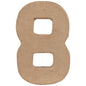 Paper Mache Craft 8'' (Number)