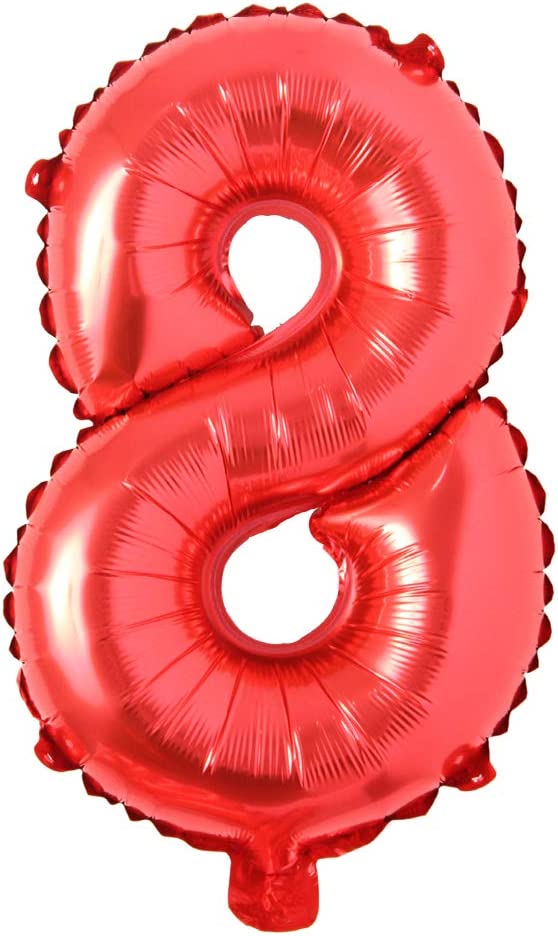 Foil Number Balloon (1FT) Red