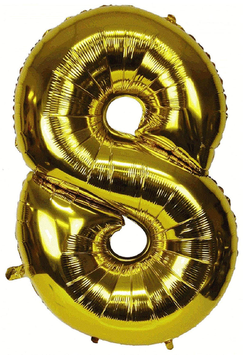 Foil Number Balloon Gold