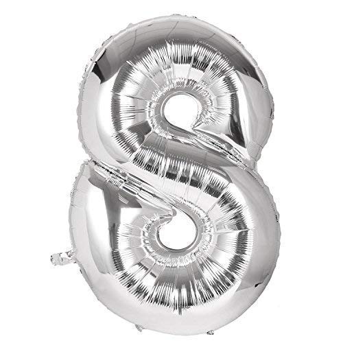 Foil Number Balloon Silver