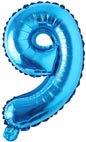Foil Number Balloon (1FT) Blue