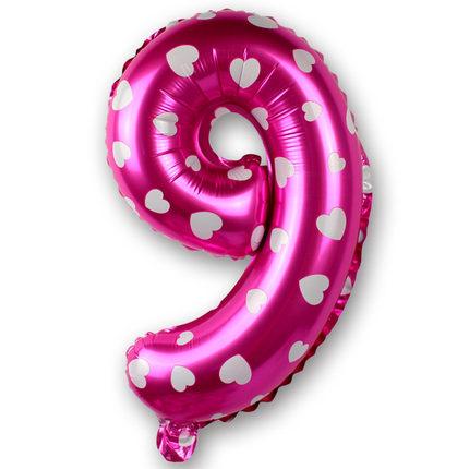 Foil Number Balloon (2FT) Pink Heart