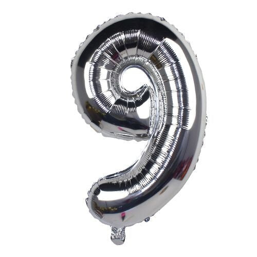 Foil Number Balloon Silver