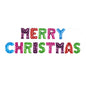 Foil Balloon Letter Merry Christmas