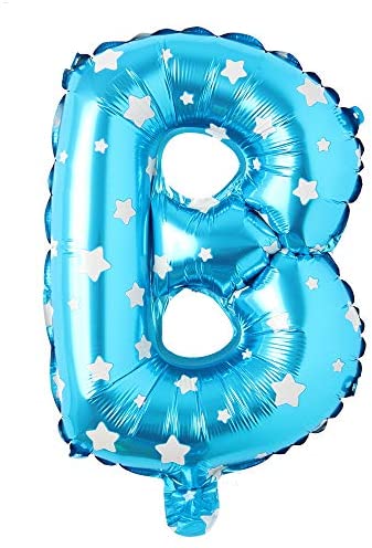 Foil Letter Balloon (1FT) Blue Star & Plain