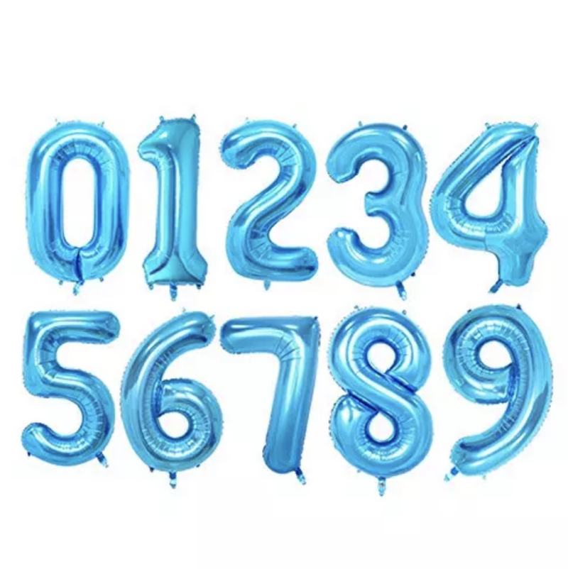 Foil Number Balloon (1FT) Blue