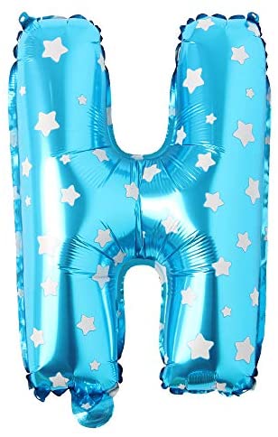 Foil Letter Balloon (1FT) Blue Star & Plain