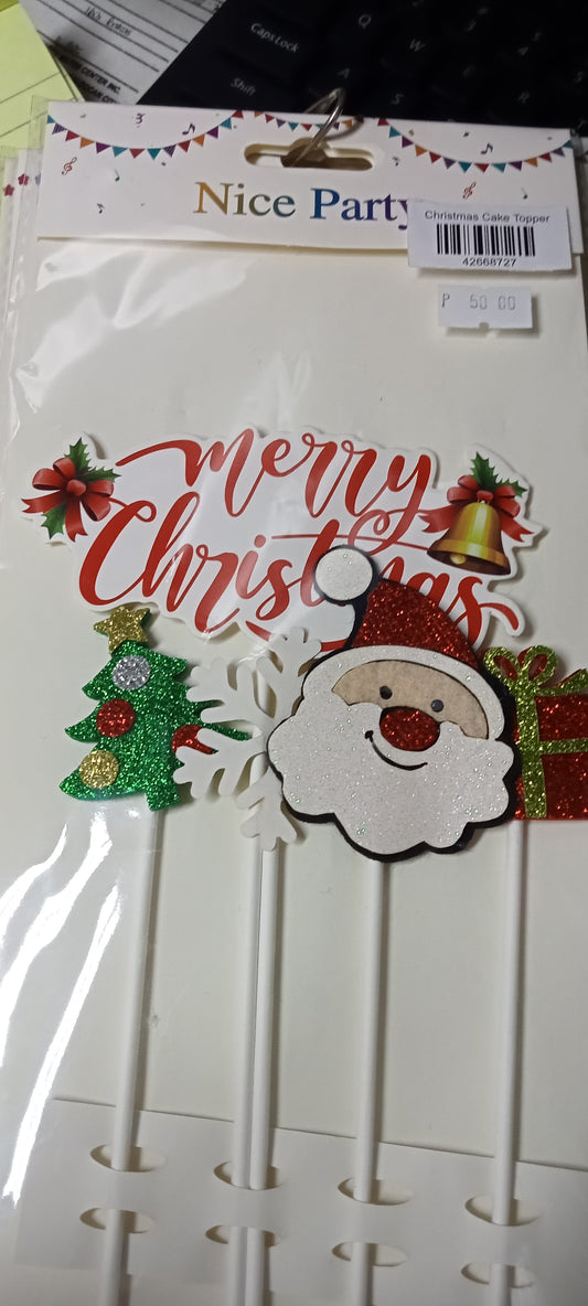 Cake Topper Paper Christmas