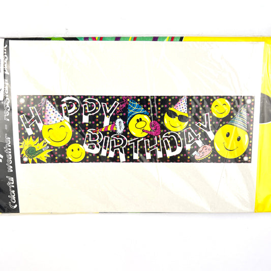 Banner Happy Birthday Smiley Giant